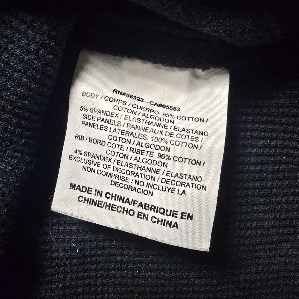 Jordan Thermal Waffle Knit Shirt Mens 3XL Black Long Sleeve Crewneck Y2K Retro - Picture 7 of 12